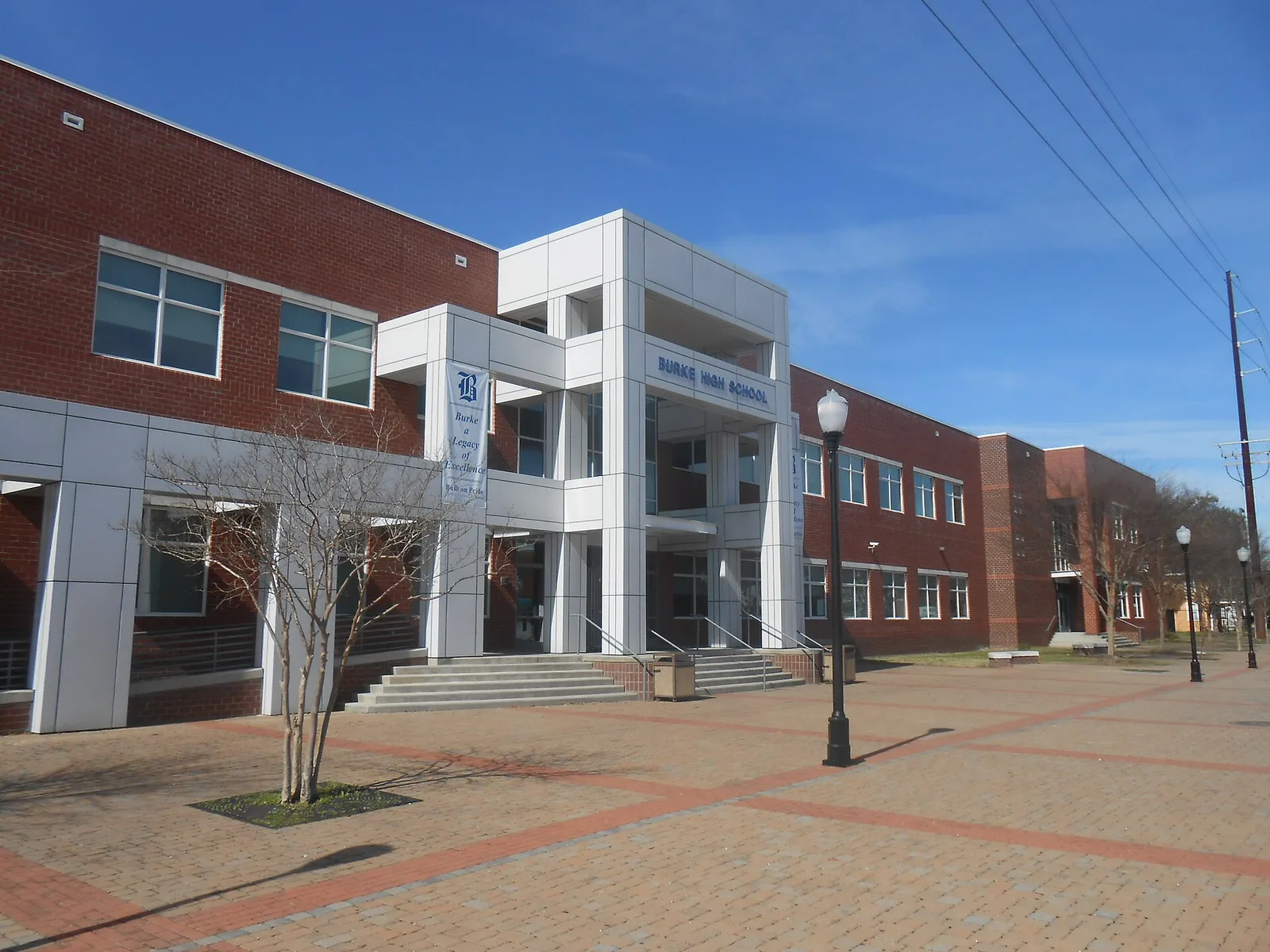 Burke High School's President Street building on the Charleston peninsula