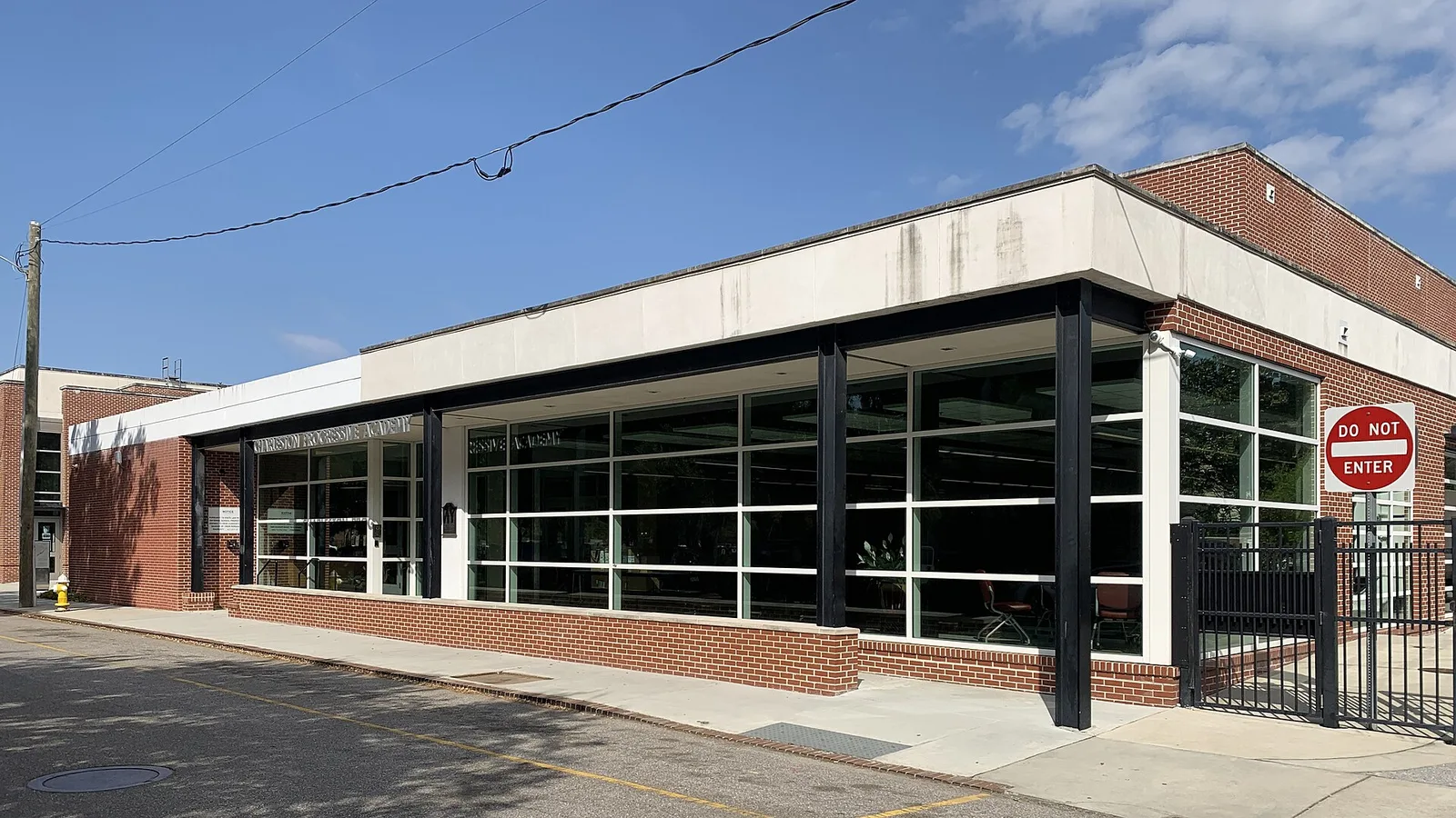 The Wragg Square side of 382 Meeting St., Charleston Progressive Academy's building on the peninsula
