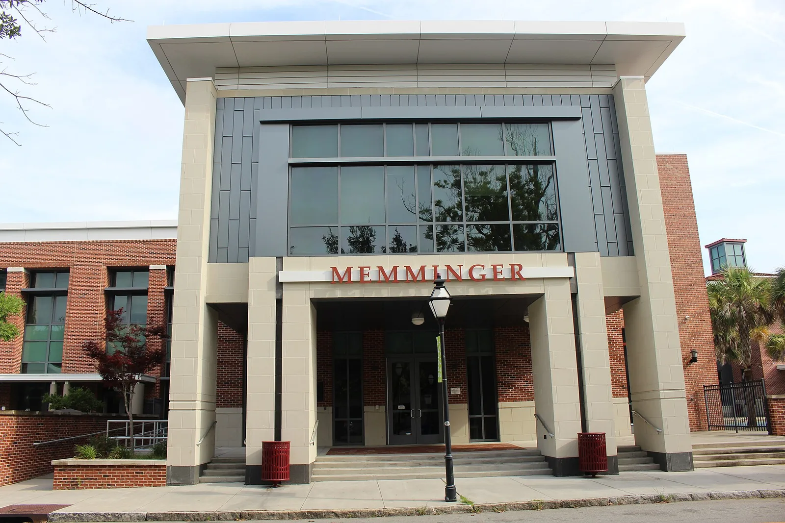 The front entrance of Memminger Elementary School on Beaufain Street in downtown Charleston