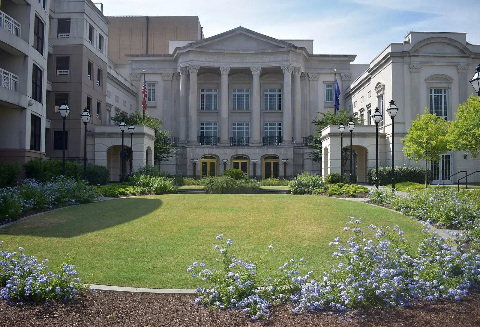 The front entrance of the Charleston Gaillard Center on Calhoun Street, home to most of the month's big shows.